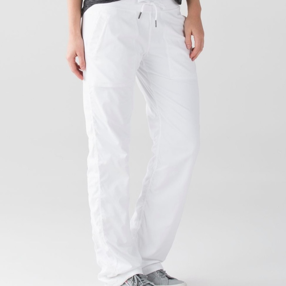 White Lululemon Studio Pant